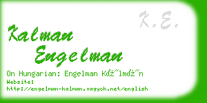 kalman engelman business card
